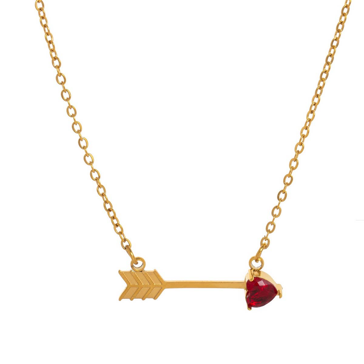 Colorful creative heart-piercing pendant necklace