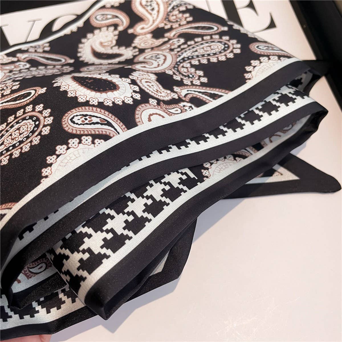 Skinny Silk Scarf for Hair, Neck or Bag Wrap_CWASC1512๐๏ธ