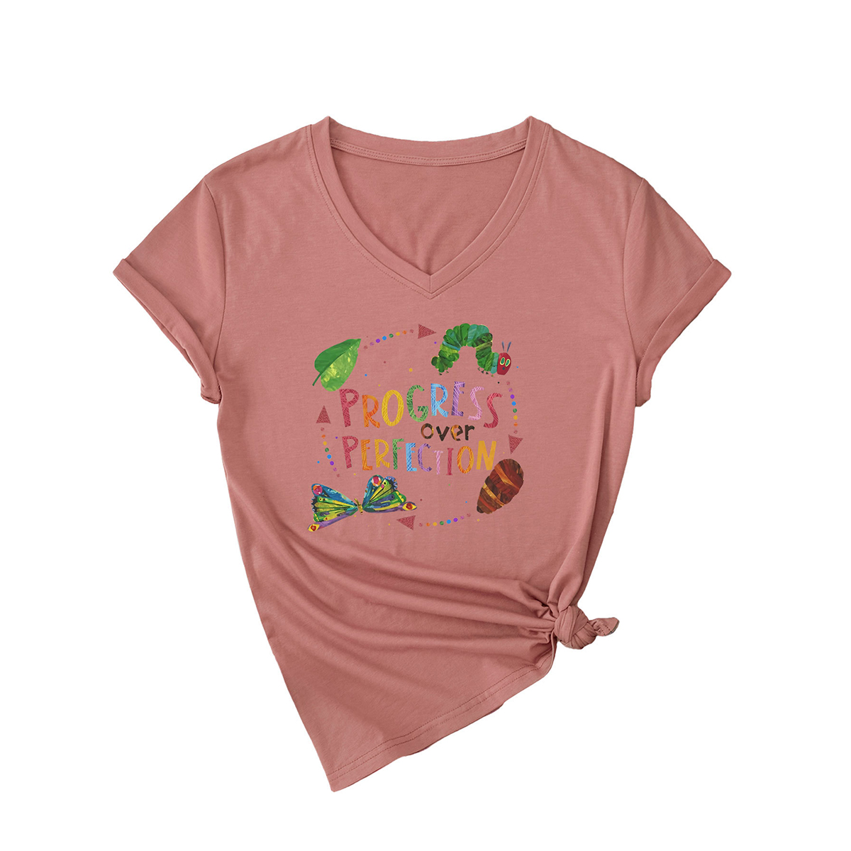 Slim Fit Women?™s Tee ?œProgress Over Perfection??CWTTSL0501