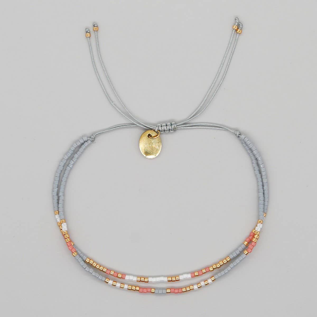 DOUBLE-LAYER RICE BEAD HAND-WOVEN BEADED BRACELET