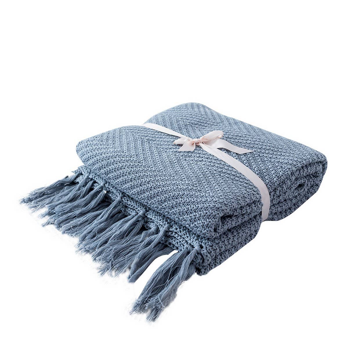 NEW Z-PATTERN SIMPLE COTTON KNITTED THROW BLANKET_CWMM2370