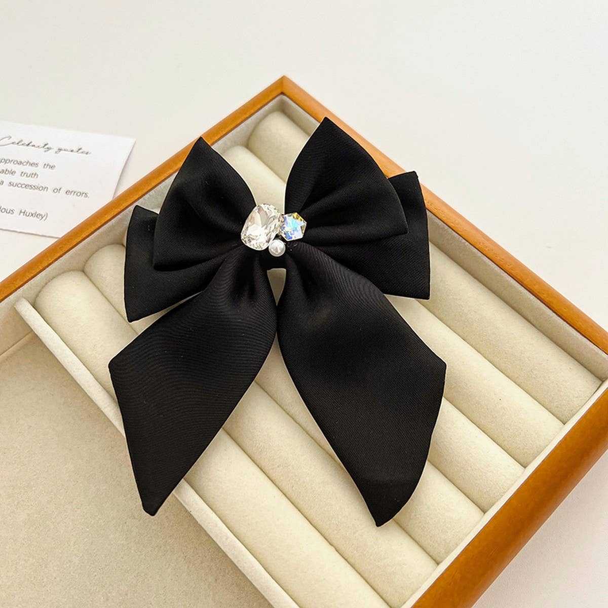 SIMPLE SOLID COLOR HIGH-END BOW HAIRPIN_CWAHA1179
