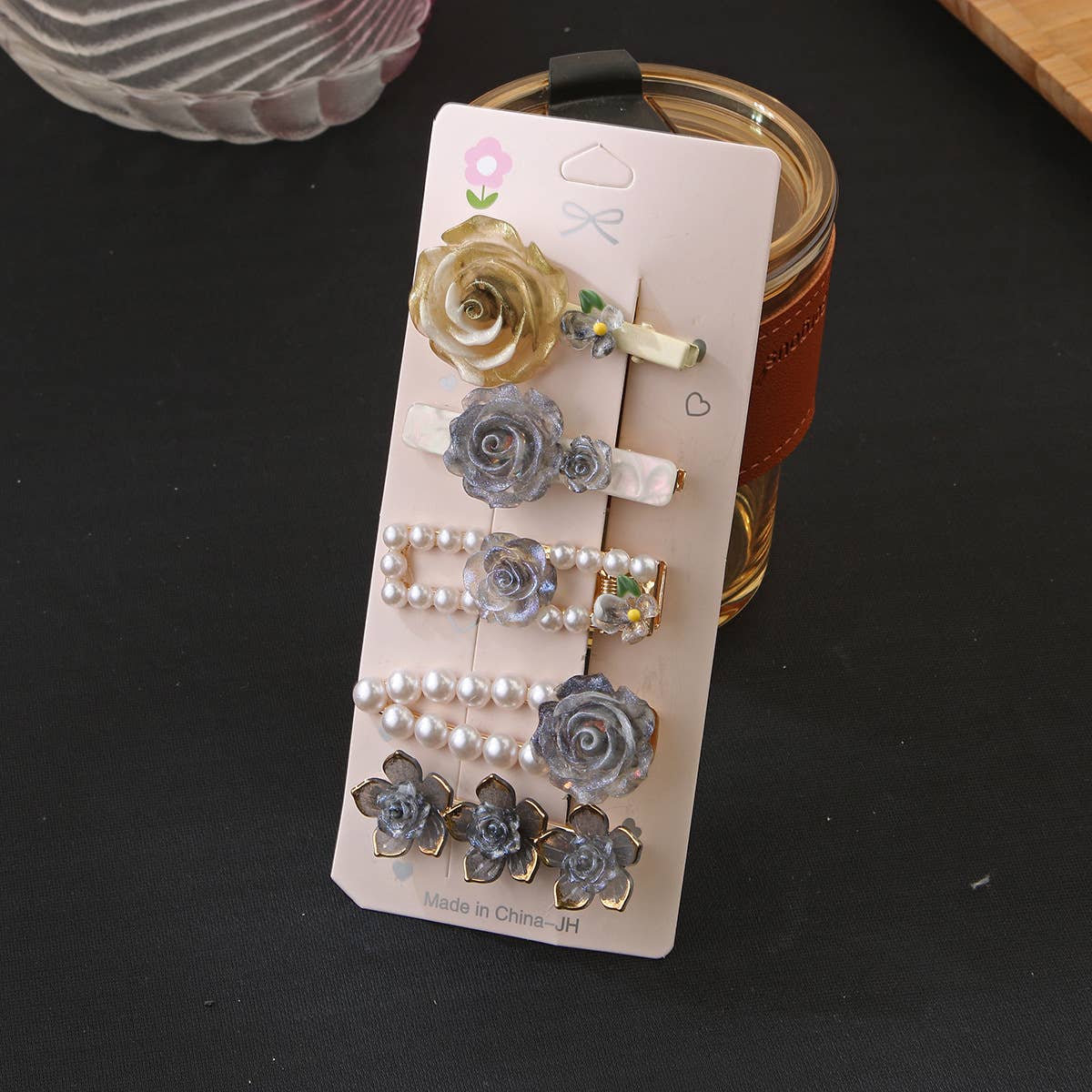 Sweet flower duckbill clip side hair clip