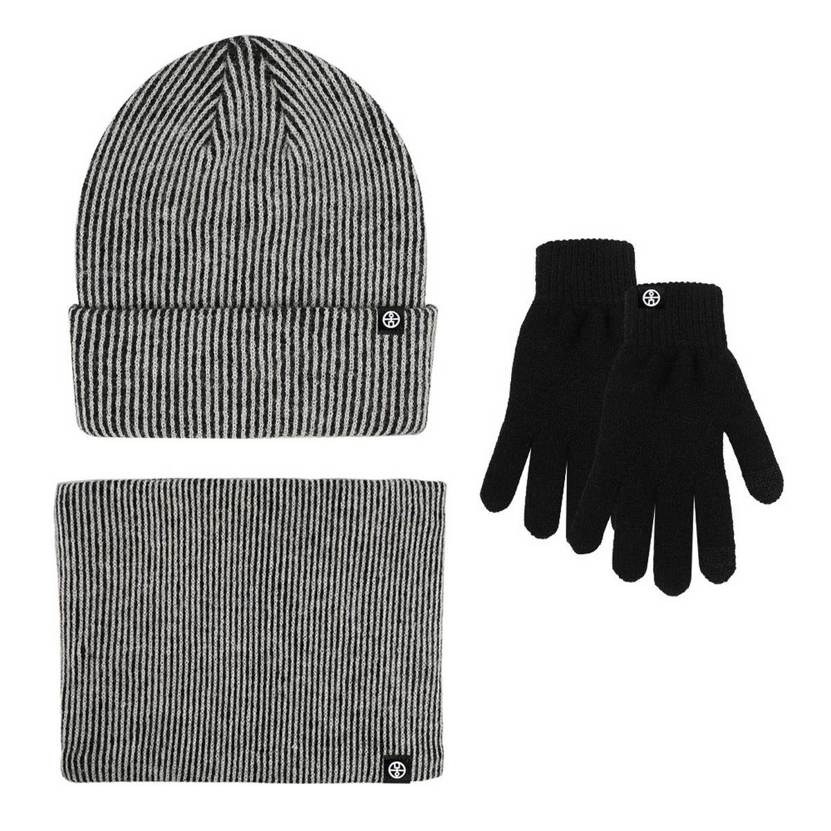 OUTDOOR KNITTED SCARF AND GLOVES THREE-PIECE SET_CWMM2796