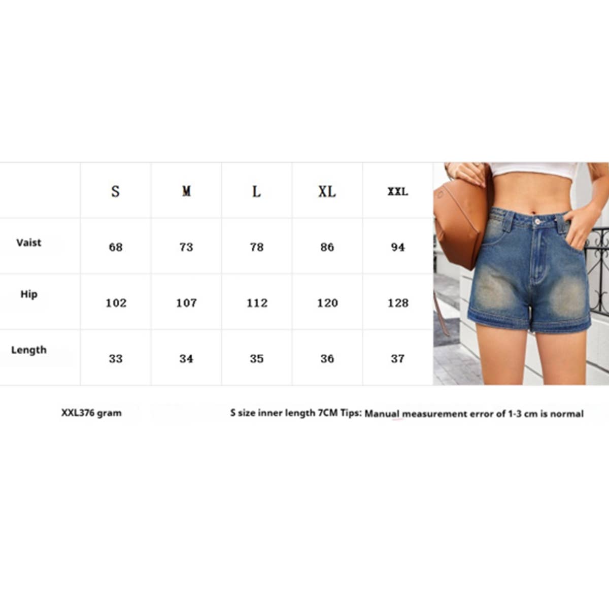 Retro Distressed Denim Shorts ??Sexy Fit_CWJS0332