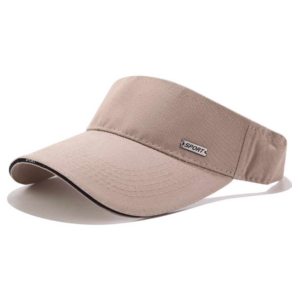 Sport Metal Logo Visor Hat - Outdoor Sunshade Cap_CWAH3297