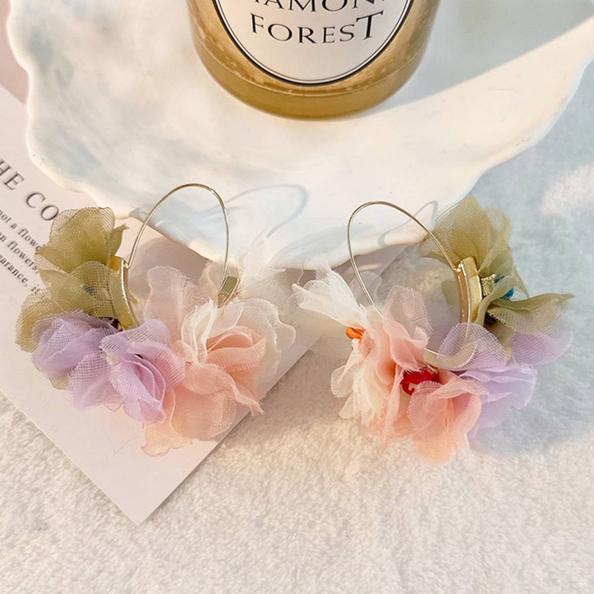 Creative V-Shape Flower Earrings ? Artistic Design
