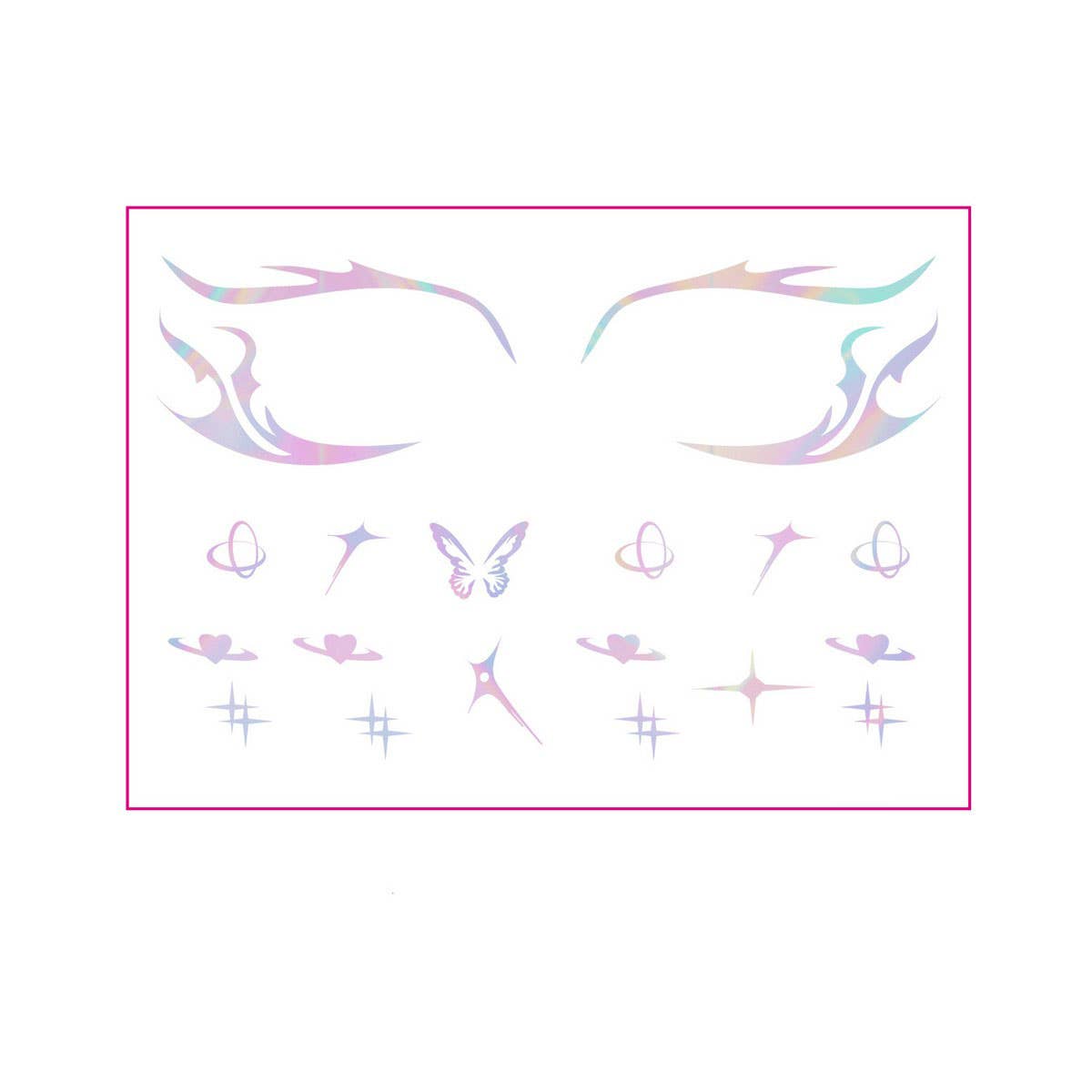 Holographic Eyeliner Tattoos ? Butterfly Makeup