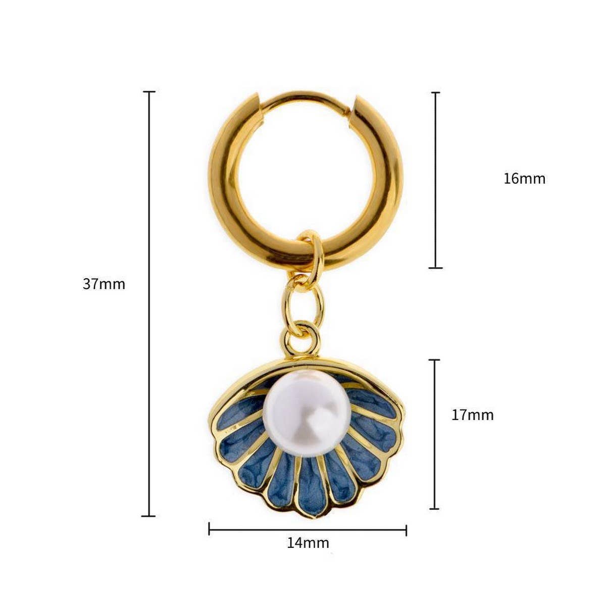 Ocean Series Shell Turtle Starfish Earrings_CWAJE5123