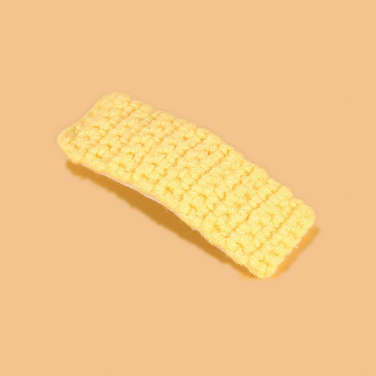 Rectangular Hair Clip, Handmade Crochet Yarn Pin_CWASC0836