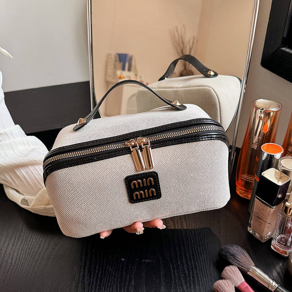 NEW FASHION RETRO HIGH-END STORAGE COSMETIC BAG_CWAB4366