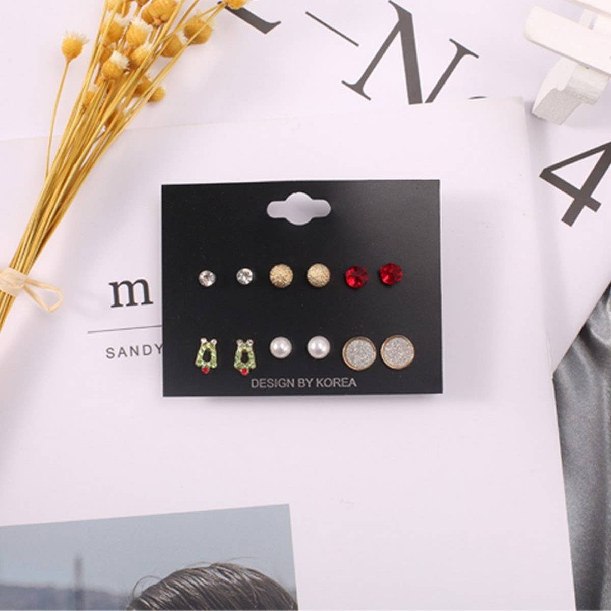 CHRISTMAS EARRING COMBINATION CARTOON EARRING SET