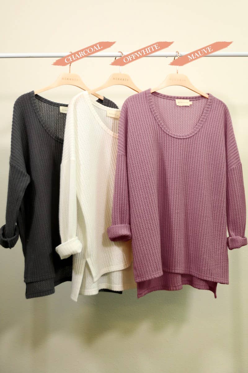 CWOSWL1833_SOFT LOOSE FIT PULLOVER SWEATER KNIT TOP