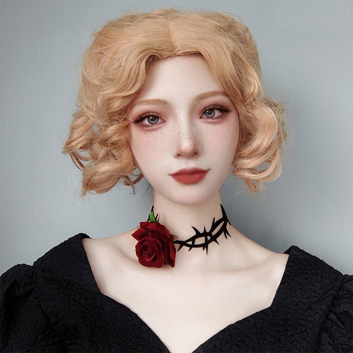 HALLOWEEN GOTH VAMPIRE ROSE NECKLACE