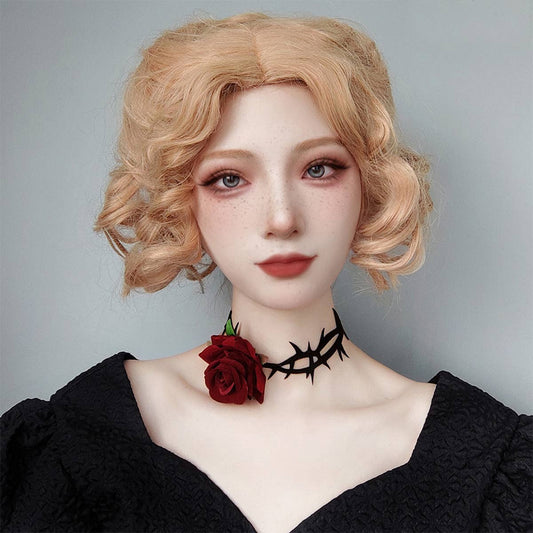 HALLOWEEN GOTH VAMPIRE ROSE NECKLACE