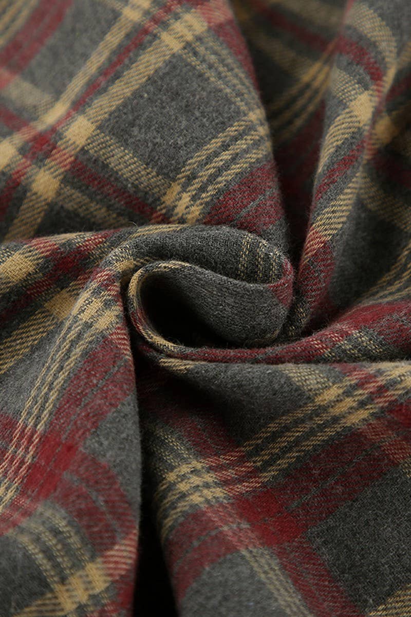 CWTBLL00577_RETRO PLAID CASUAL LONG SLEEVE SHIRT JACKET