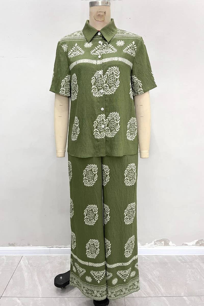 CWSTB2161_LIGHTWEIGHT PRINTED SHIRT & WIDE-LEG PANTS SET
