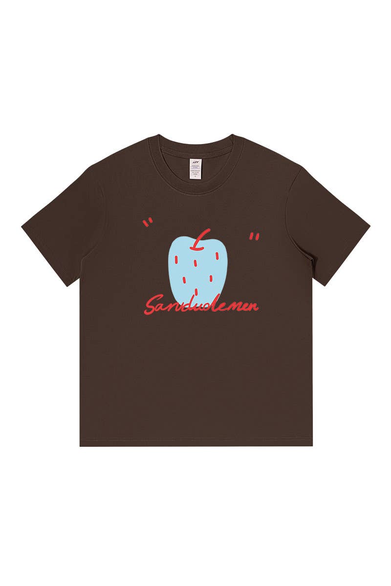 CWTTS1595_SUMMER LOOSE LAZY STYLE SHORT-SLEEVED TOP