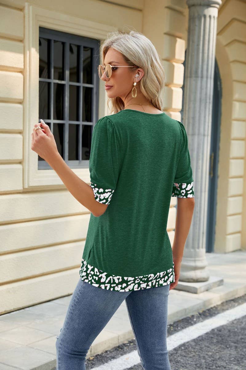 CWTTS0762_Sweetheart Neck Shirt Sleeve Top