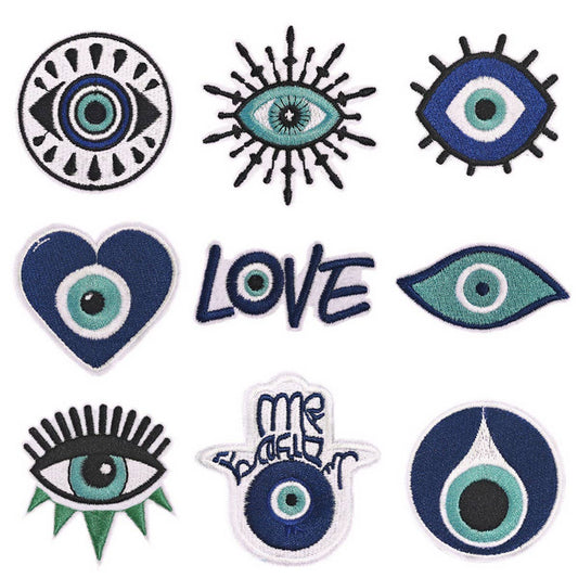 NEW DEVIL'S EYE EMBROIDERY CLOTHING PATCH