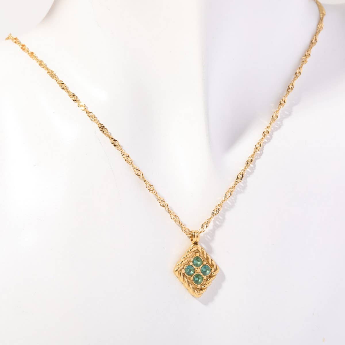 December birthstone colored zircon necklace