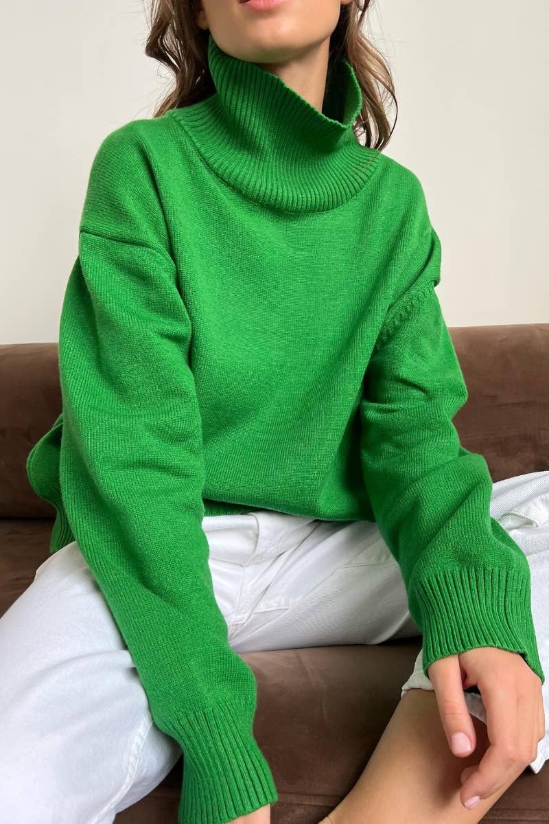 CWOSWL6630_THICK TURTLENECK SWEATER WITH LONG SLEEVES