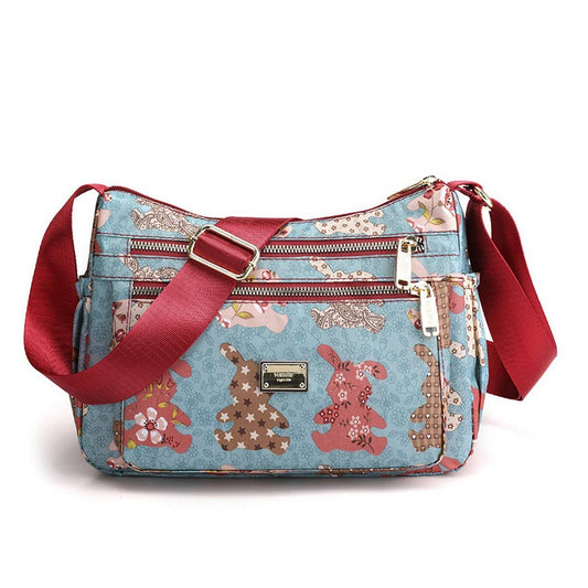 PRINTED OXFORD CLOTH SHOULDER CROSSBODY BAG_CWASC1772