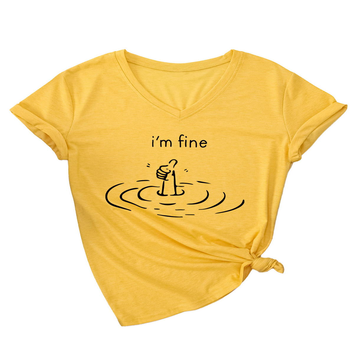 Casual Tee for Women ?œI?™m Fine??Statement Top_CWTTS1485
