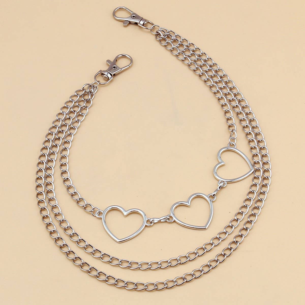 FASHIONABLE METAL HOLLOW HEART PANTS CHAIN