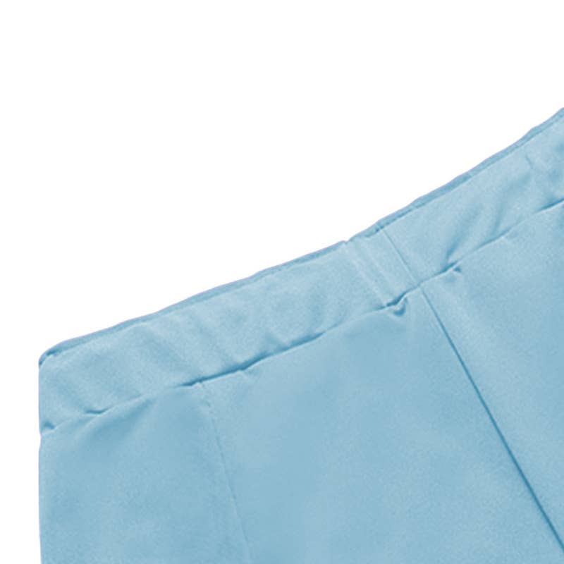 ELASTIC-WAISTED HIGH-WAISTED STRETCH HAREN PANTS