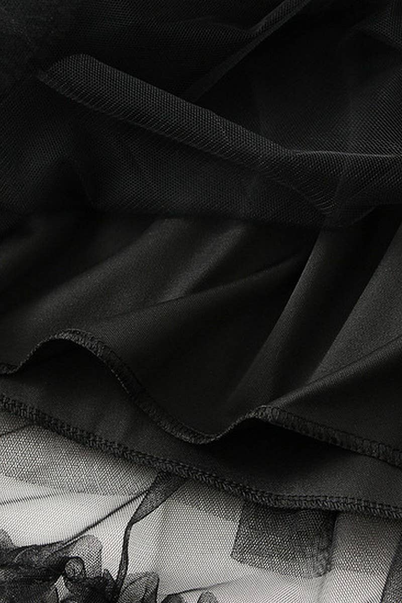 CWBLS0517_VOLUMINOUS TIERED TULLE SKIRT WITH ELASTIC WAIST