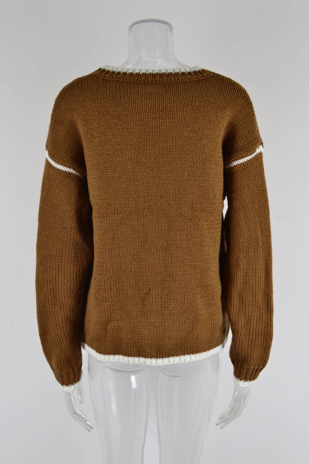 CWOSWL1042_Casual Crew Neck Pullover Long Sleeve Sweater