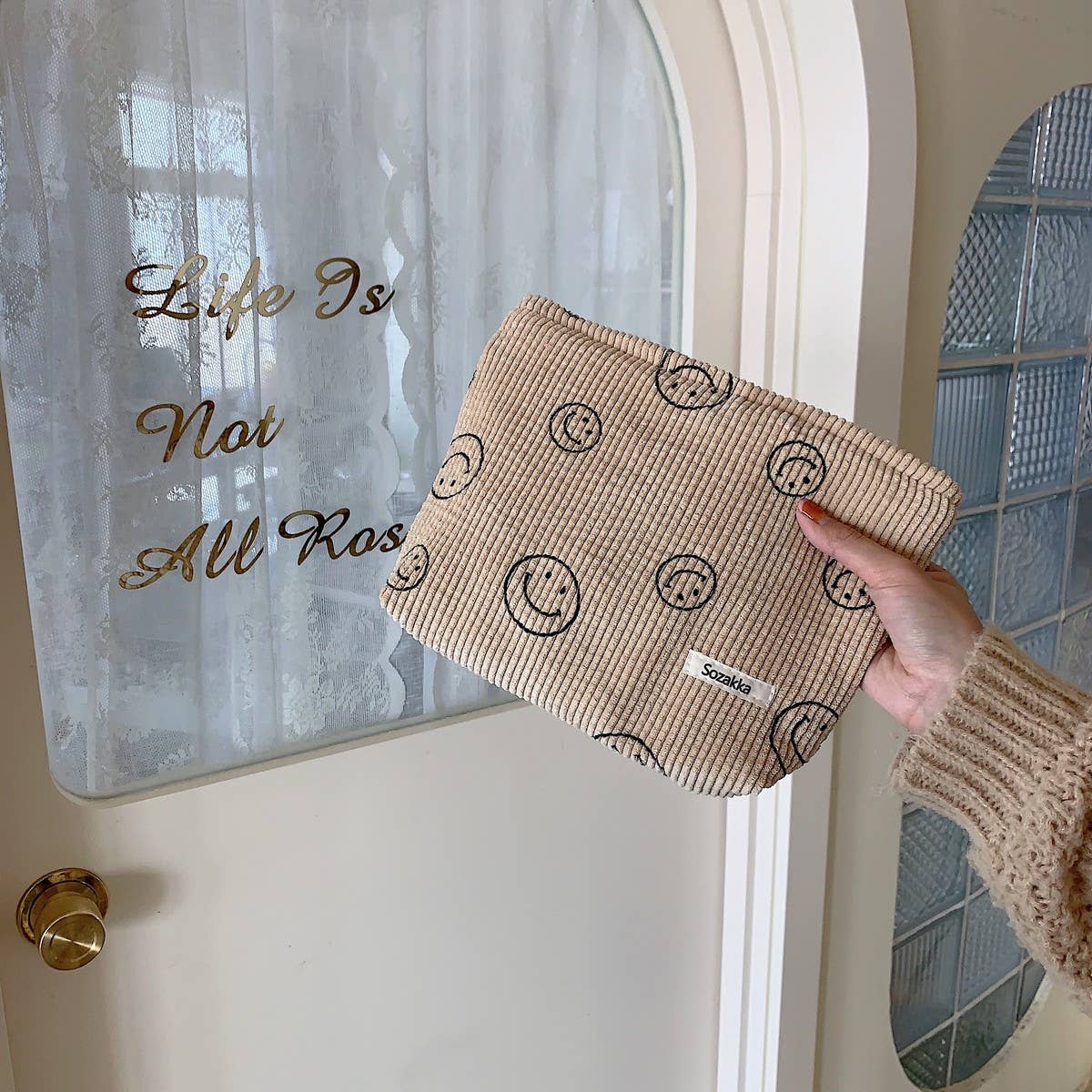 CWAB5805_SIMPLE RETRO COSMETIC BAG/CLUTCH/PENCIL BAG