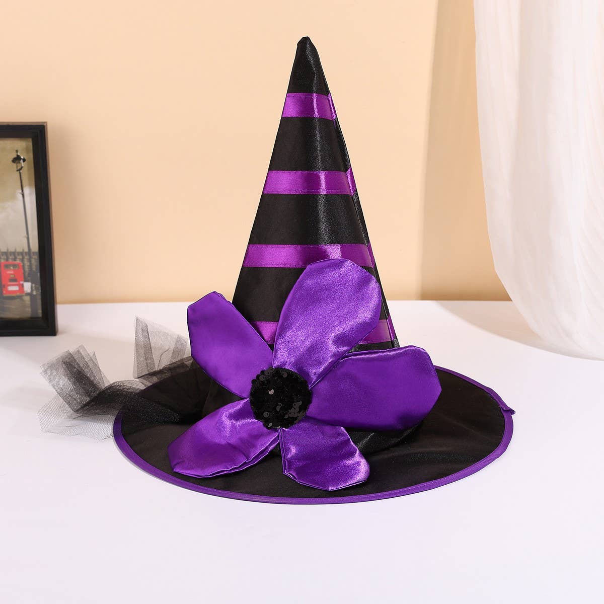 CWAH4025_HALLOWEEN FLOWER PARTY WITCH HAT