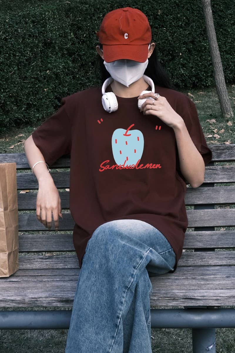 CWTTS1595_SUMMER LOOSE LAZY STYLE SHORT-SLEEVED TOP