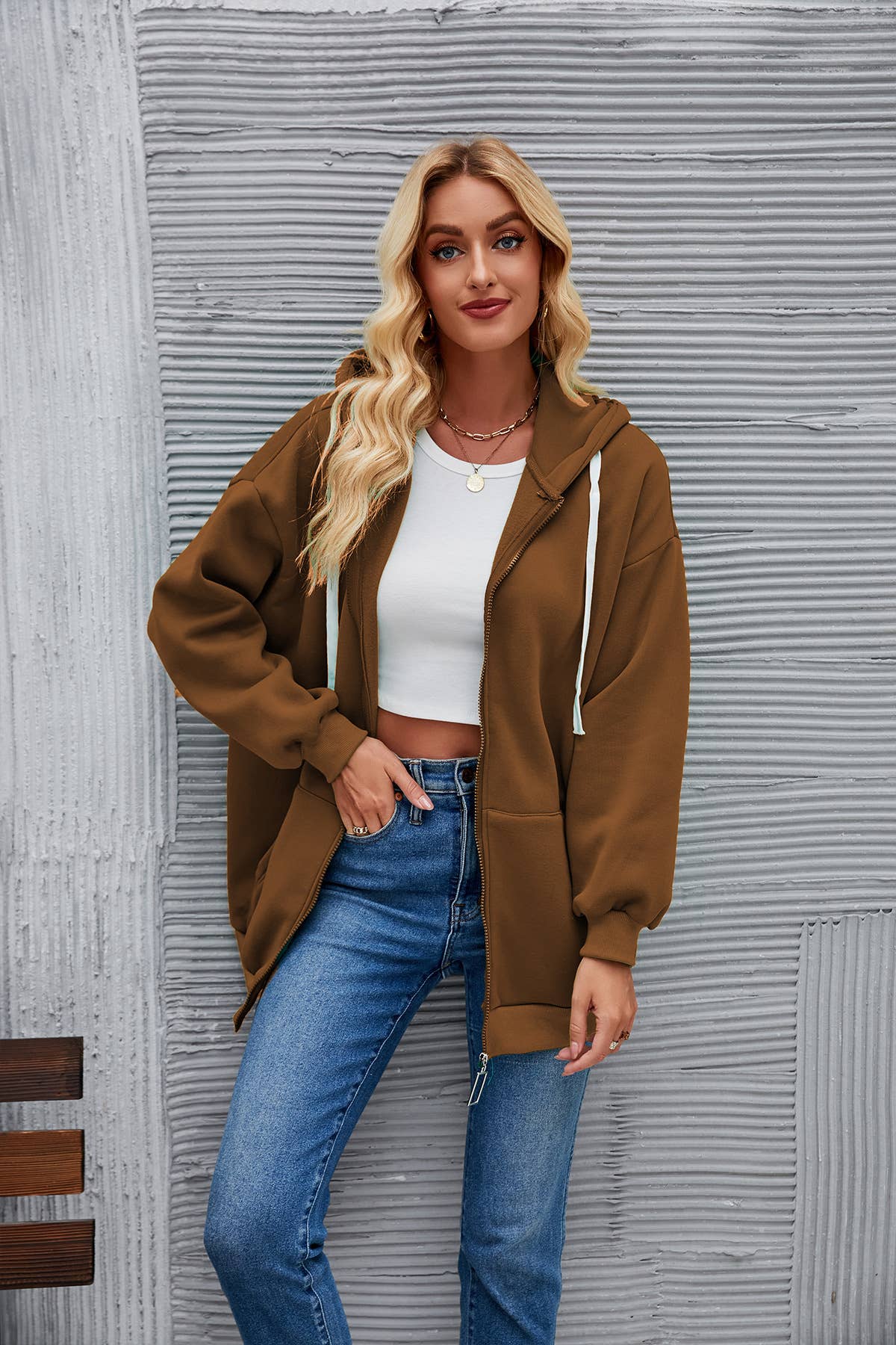 Fashionable hoodie casual cardigan