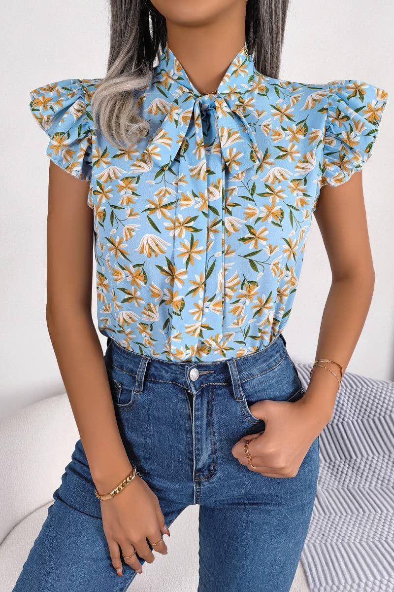 CWTSTSL0089_CASUAL CHIPWOOD EAR SLEEVELESS CHIFFON SHIRT