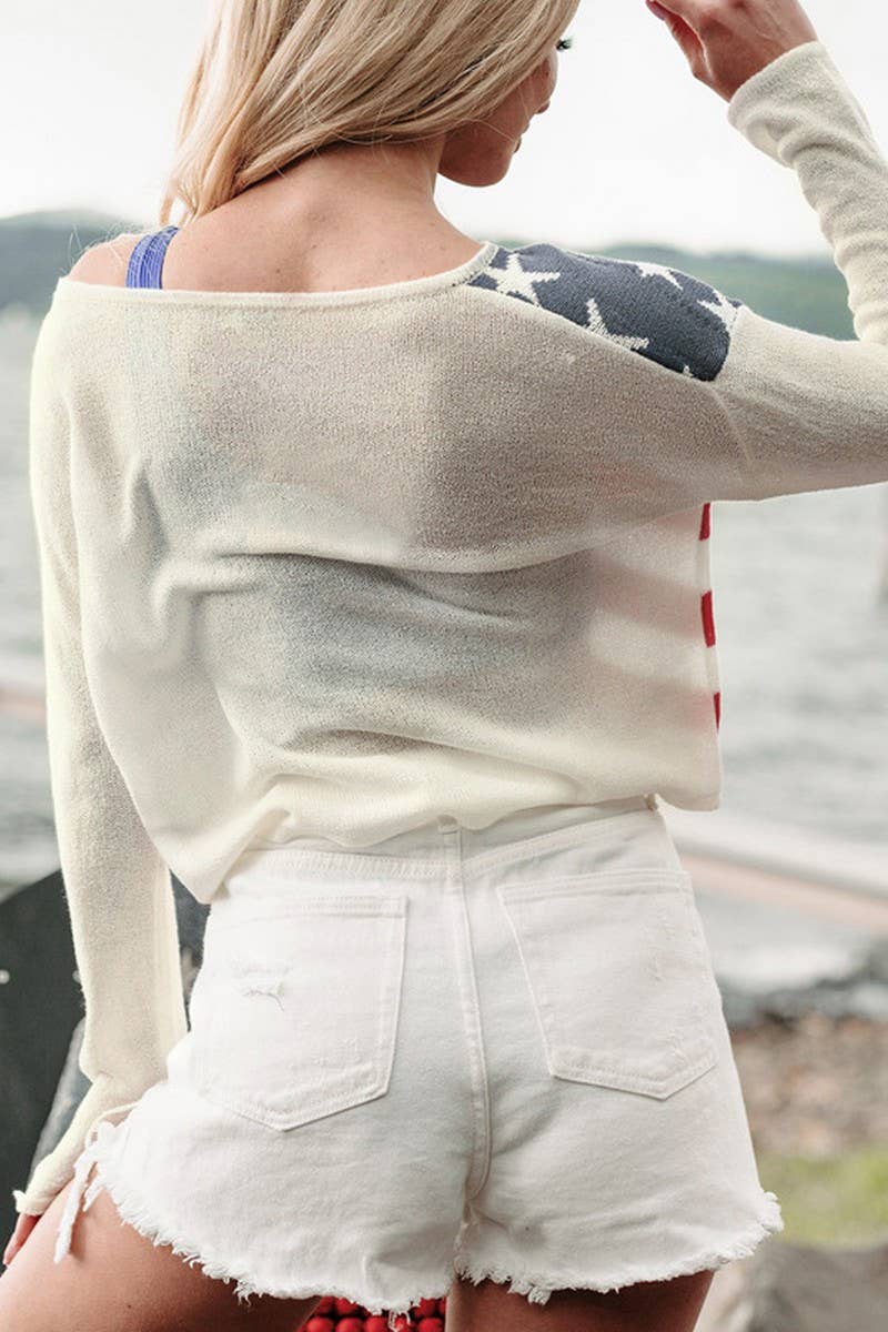 CWOSWL2787_PULLOVER STRIPED COLORBLOCK THIN KNITTED SWEATER