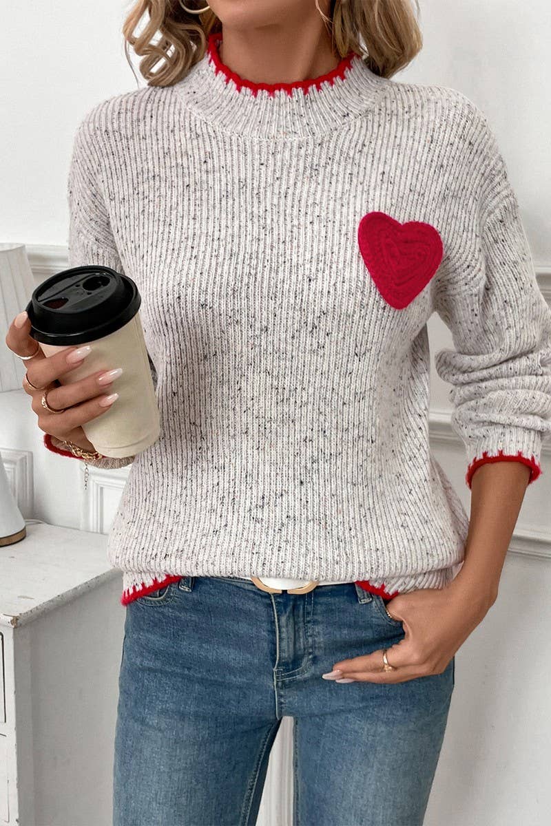 CWOSWL6232_HALF TURTLENECK VALENTINE'S DAY HEART SWEATER