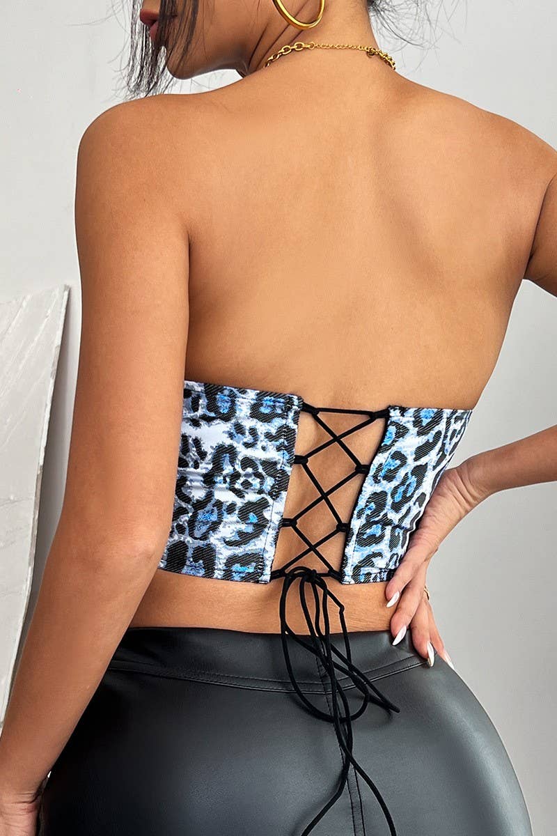 CWTTT0043_LOW-CUT UNDERWIRE FISHBONE LACE-UP VEST