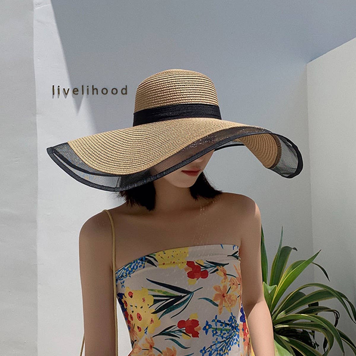 OVERSIZED BRIM MESH FISHERMANS HAT SUNSHADE HAT_CWAH1165