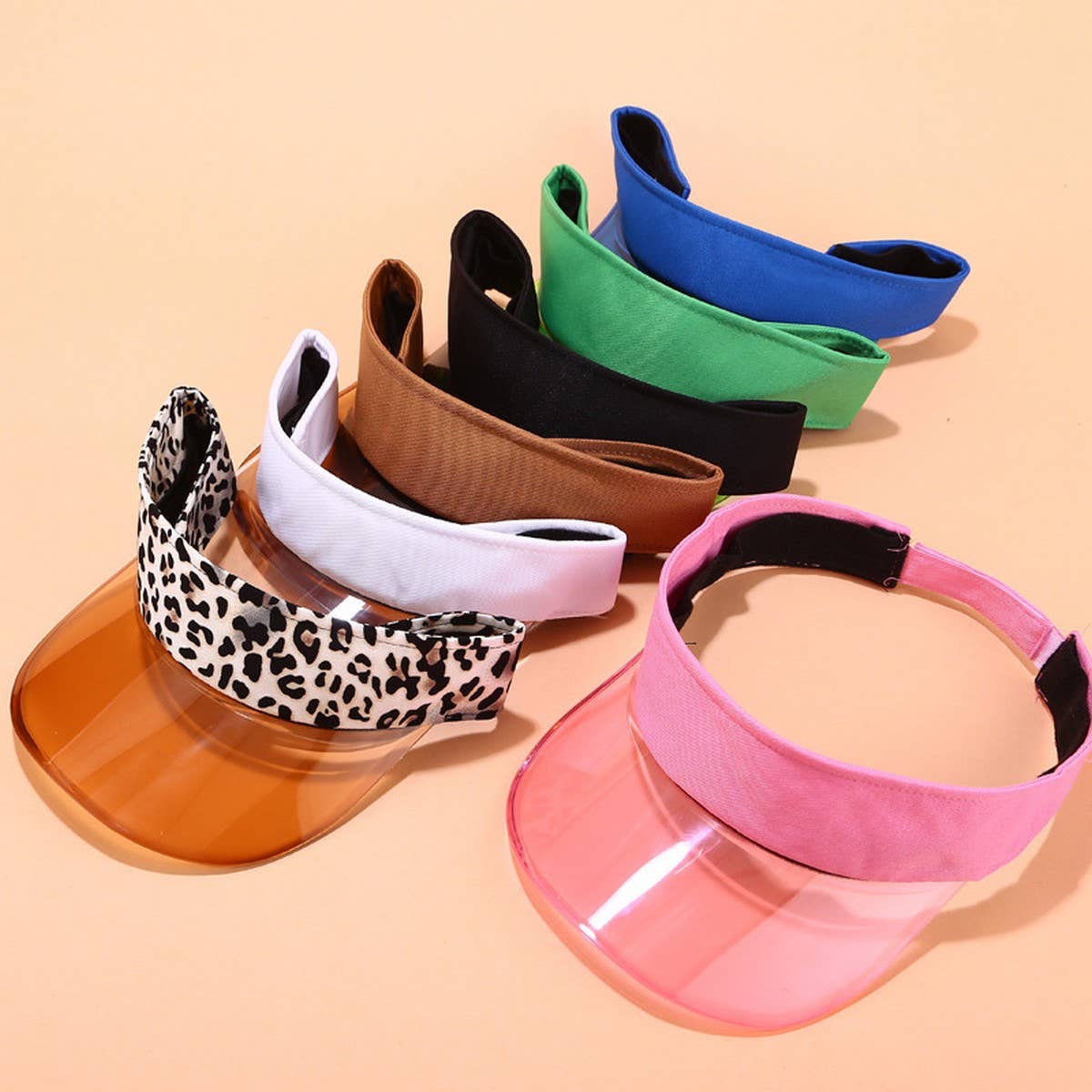 PVC Visor Hat - Summer Sunshade Cap for Beach_CWAH3285