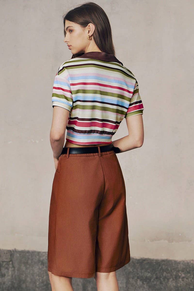 NEW SUMMER COMMUTER STRIPED SHORT SLEEVESCWTTSL0445