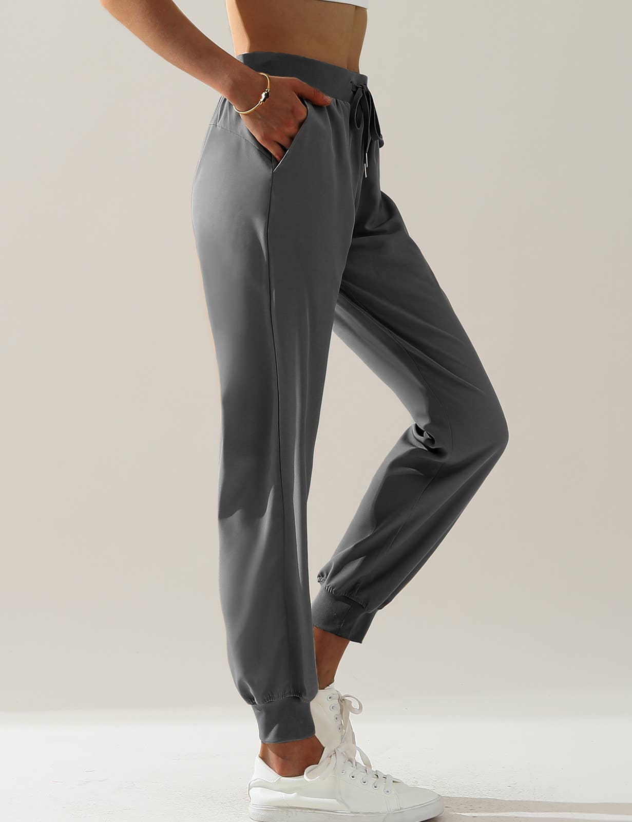 CWBLP423_Elastic Band Waist With Side Pocket Pants