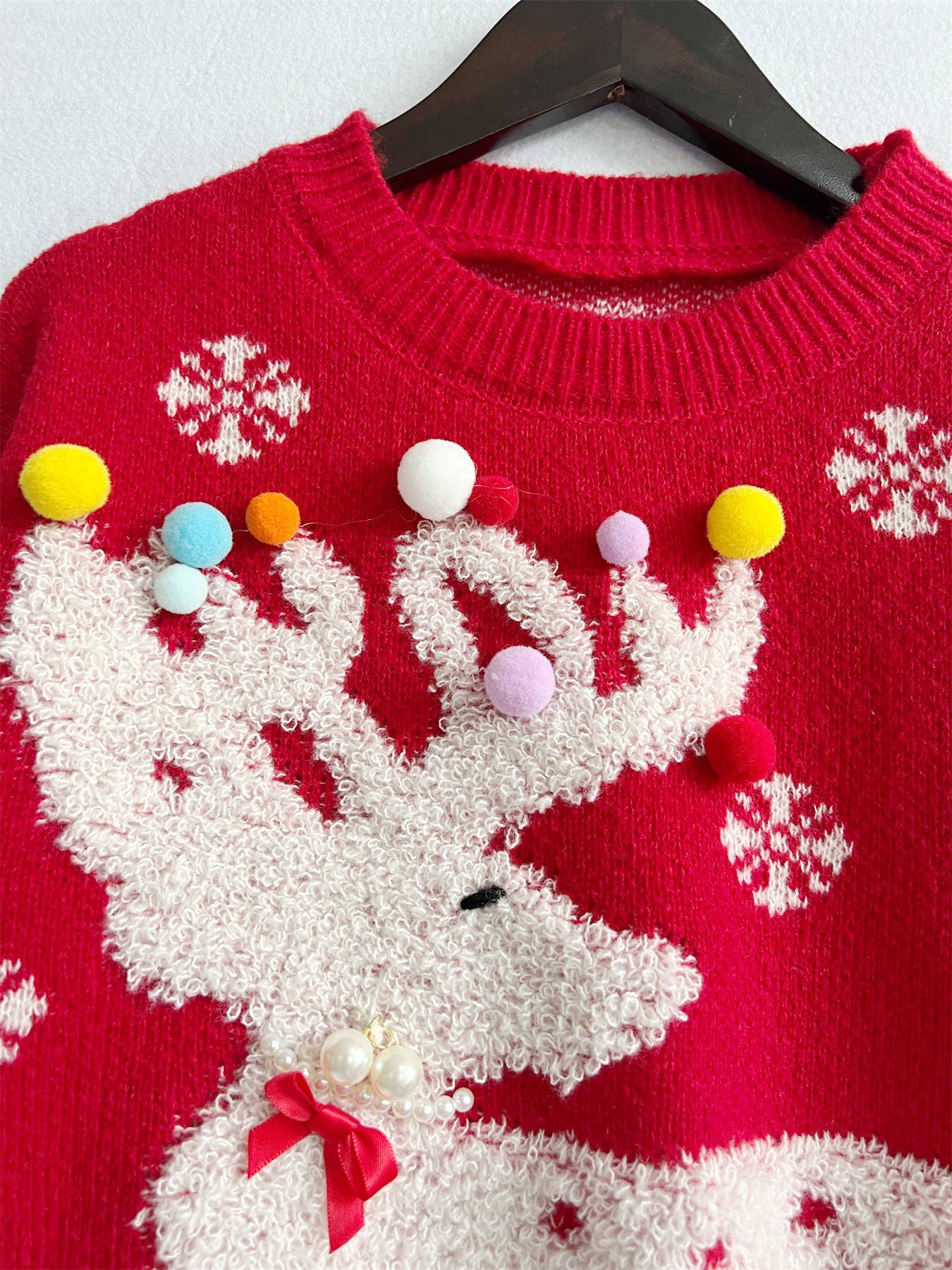 Christmas reindeer jacquard knitted sweater