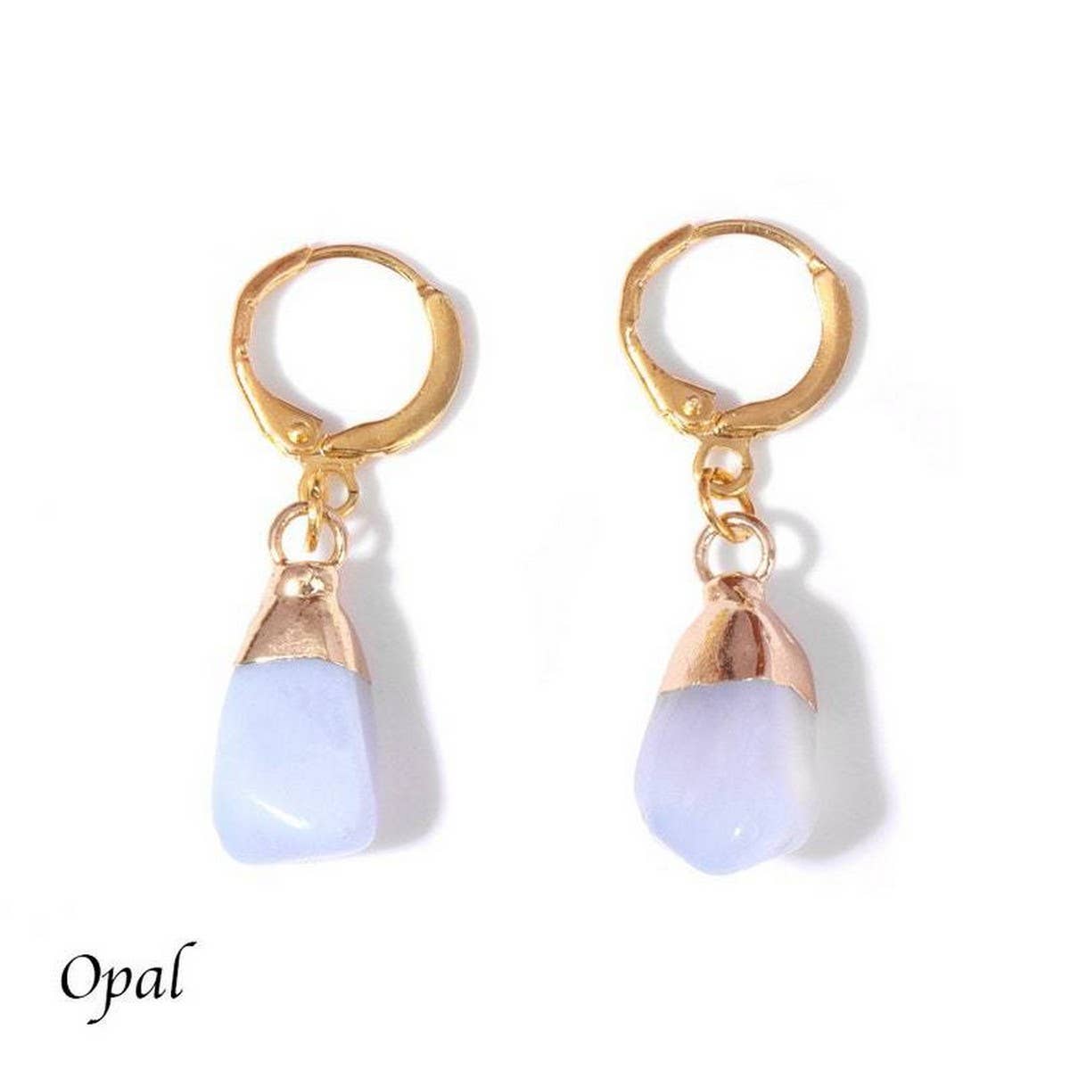 NATURAL STONE AMETHYST ORIGINAL STONE EARRINGS