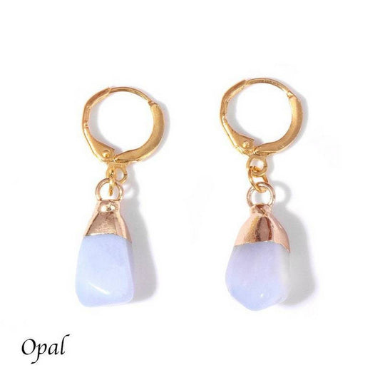 NATURAL STONE AMETHYST ORIGINAL STONE EARRINGS