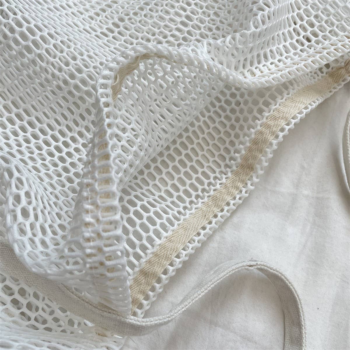 CWAB5806_SOLID COLOR HOLLOW LARGE CAPACITY MESH BEACH BAG