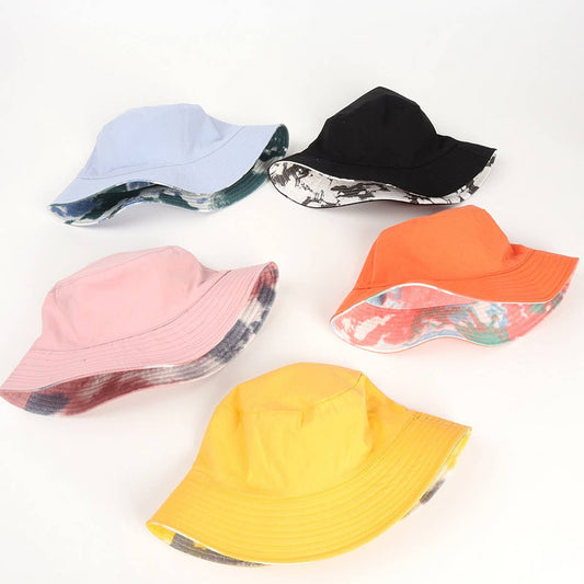 CWAH1517_TIE DYE REVERSIBLE SUNSCREEN BUCKET HAT