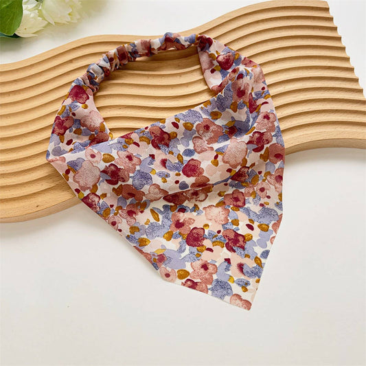 SATIN CLOTH TURBAN TRIANGLE HAIR ACCESSORIES